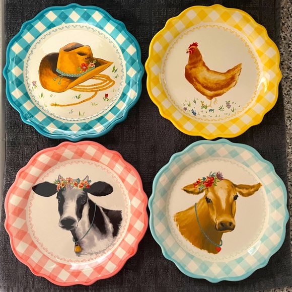 Pioneer Woman Cow Plates